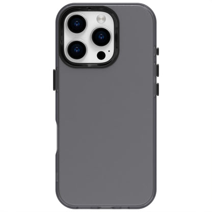 For iPhone 16 Pro Max Candy PC Hybrid TPU Shockproof Phone Case(Black) by buy2fix