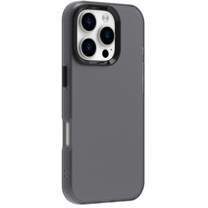For iPhone 16 Pro Max Candy PC Hybrid TPU Shockproof Phone Case(Black) by buy2fix