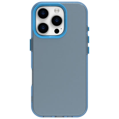 For iPhone 16 Pro Max Candy PC Hybrid TPU Shockproof Phone Case(Blue) by buy2fix