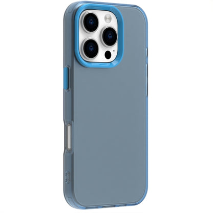 For iPhone 16 Pro Max Candy PC Hybrid TPU Shockproof Phone Case(Blue) by buy2fix