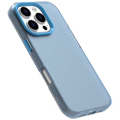 For iPhone 16 Pro Max Candy PC Hybrid TPU Shockproof Phone Case(Blue) by buy2fix