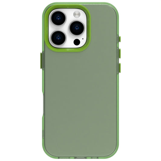 For iPhone 16 Pro Candy PC Hybrid TPU Shockproof Phone Case(Green) by buy2fix
