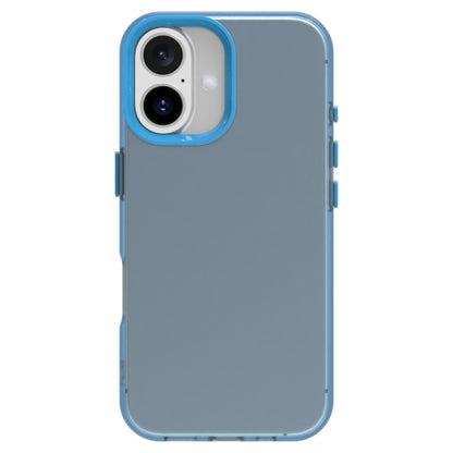 For iPhone 16 Plus Candy PC Hybrid TPU Shockproof Phone Case(Blue) by buy2fix