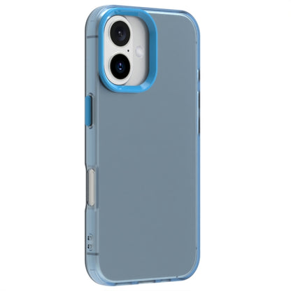 For iPhone 16 Plus Candy PC Hybrid TPU Shockproof Phone Case(Blue) by buy2fix