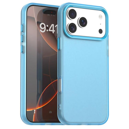 For iPhone 18 Pro Max Candy PC Hybrid TPU Shockproof Phone Case(Blue)