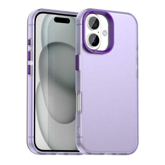 For iPhone 18 Candy PC Hybrid TPU Shockproof Phone Case(Purple)