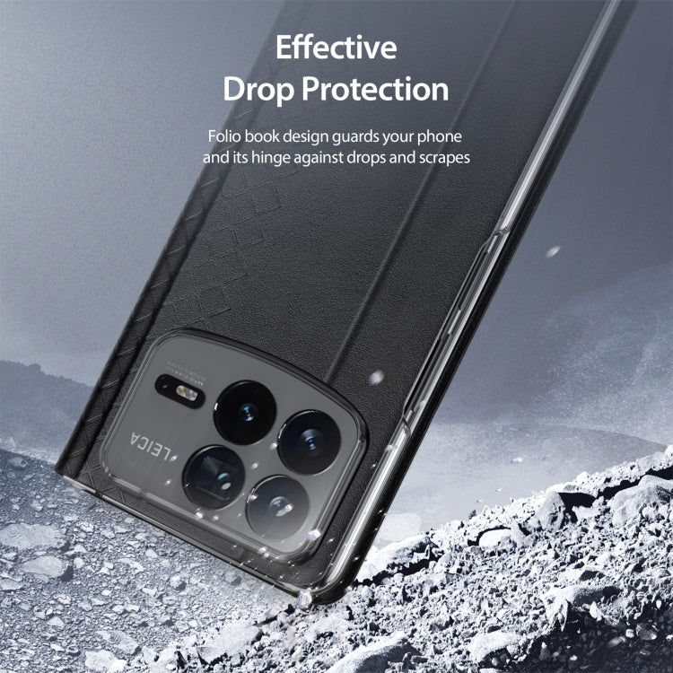 For Xiaomi Mix Fold 4 DUX DUCIS Bril Series PU + TPU Phone Case(Black) - Xiaomi Cases by DUX DUCIS | Online Shopping UK | buy2fix