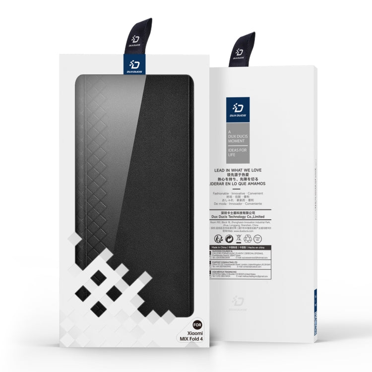 For Xiaomi Mix Fold 4 DUX DUCIS Bril Series PU + TPU Phone Case(Black) - Xiaomi Cases by DUX DUCIS | Online Shopping UK | buy2fix