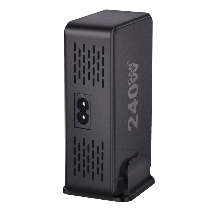 YMS-858 GaN 240W USB x 4, USB-C / Type-C x 4 Fast Charger, Plug Type:UK Plug(Black) - Multifunction Charger by buy2fix | Online Shopping UK | buy2fix