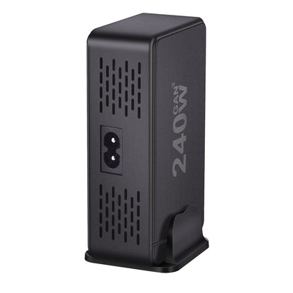 YMS-858 GaN 240W USB x 4, USB-C / Type-C x 4 Fast Charger, Plug Type:UK Plug(Black) - Multifunction Charger by buy2fix | Online Shopping UK | buy2fix