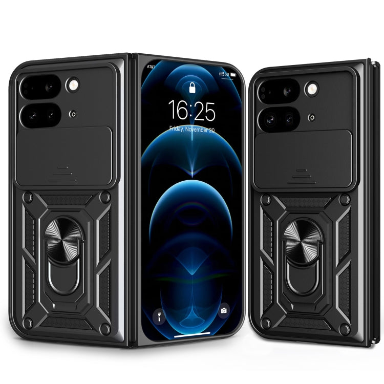 For Google Pixel 9 Pro Fold Sliding Camera Cover Design TPU+PC Phone Case(Black) by buy2fix