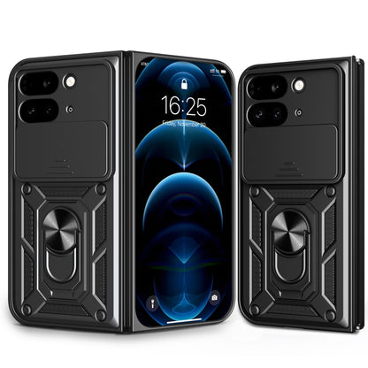 For Google Pixel 9 Pro Fold Sliding Camera Cover Design TPU+PC Phone Case(Black) by buy2fix