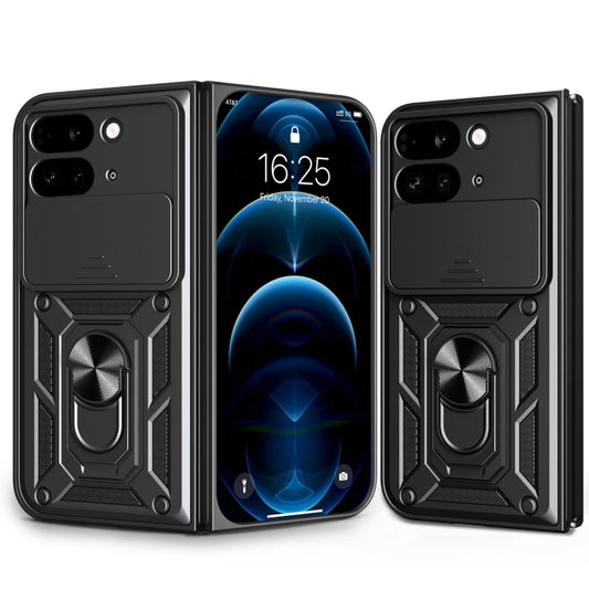 For Google Pixel 9 Pro Fold Sliding Camera Cover Design TPU+PC Phone Case(Black) by buy2fix