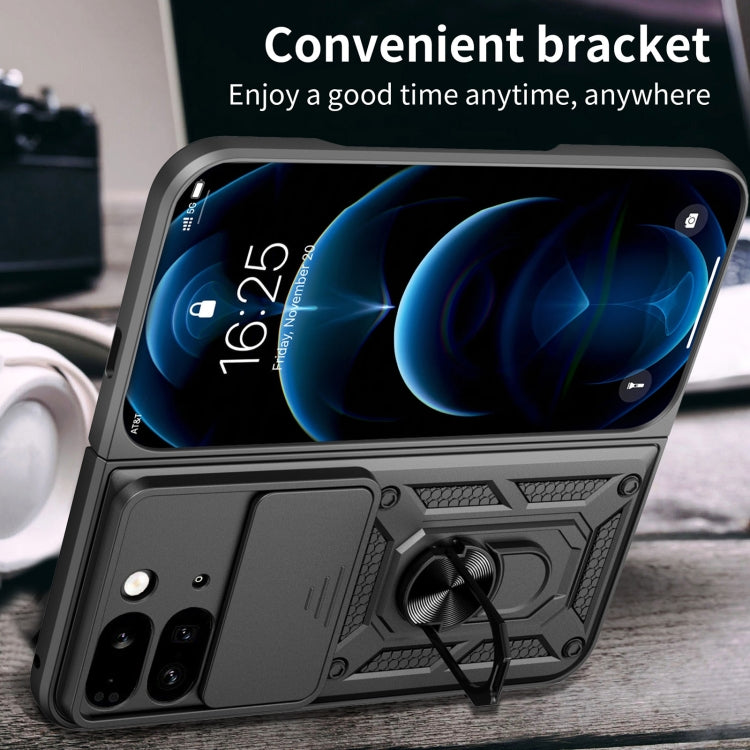 For Google Pixel 9 Pro Fold Sliding Camera Cover Design TPU+PC Phone Case(Black) by buy2fix