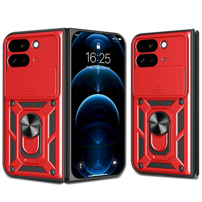 For Google Pixel 9 Pro Fold Sliding Camera Cover Design TPU+PC Phone Case(Red) by buy2fix