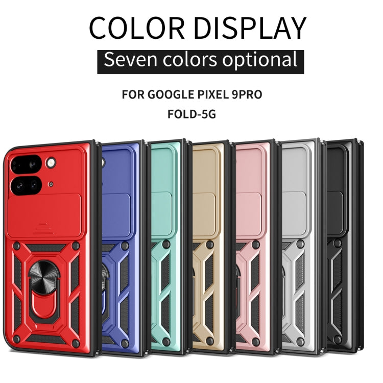 For Google Pixel 9 Pro Fold Sliding Camera Cover Design TPU+PC Phone Case(Gold) by buy2fix