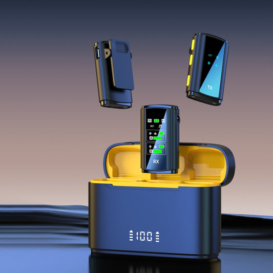 J28 1 TX + 2 RX Lavalier Smart Noise Reduction Wireless Microphone with Charging Compartment(Type-C) by buy2fix