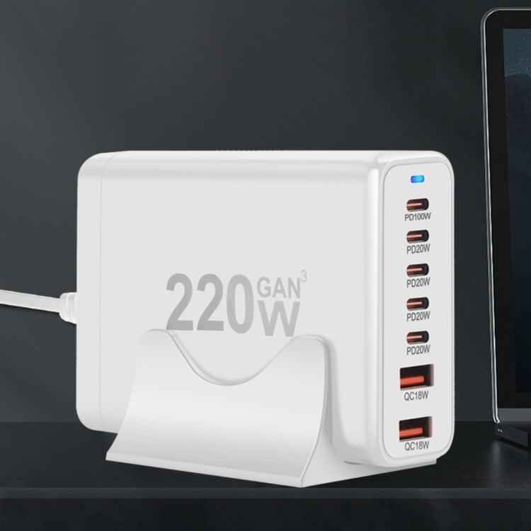 5C2A-220W GaN 220W USB x 2, USB-C / Type-C x 5 Fast Charger, Plug Type:AU Plug(Black) - Multifunction Charger by buy2fix | Online Shopping UK | buy2fix