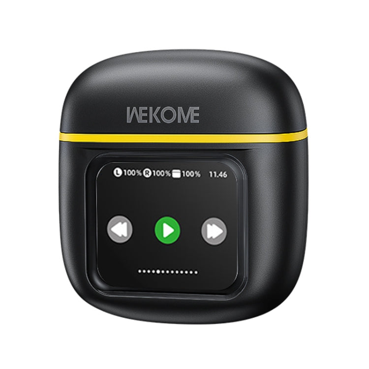 WEKOME Beluga S12 Audyhle ENC Noise Reduction Wireless Earphones with Smart Color Screen(Black) - Bluetooth Earphone by WK | Online Shopping UK | buy2fix