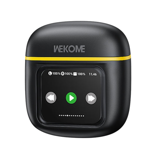 WEKOME Beluga S12 Audyhle ENC Noise Reduction Wireless Earphones with Smart Color Screen(Black) - Bluetooth Earphone by WK | Online Shopping UK | buy2fix