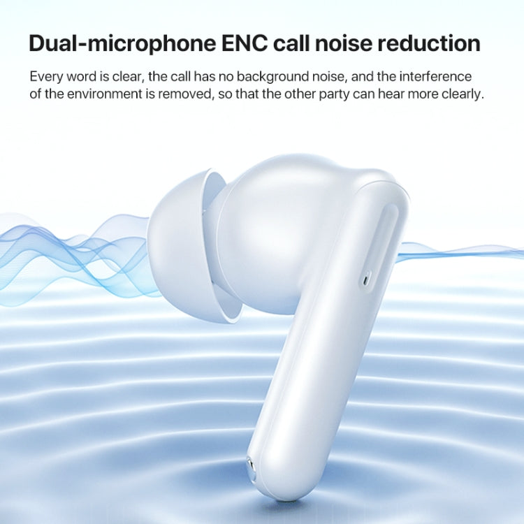 WEKOME Beluga S12 Audyhle ENC Noise Reduction Wireless Earphones with Smart Color Screen(White) - Bluetooth Earphone by WK | Online Shopping UK | buy2fix
