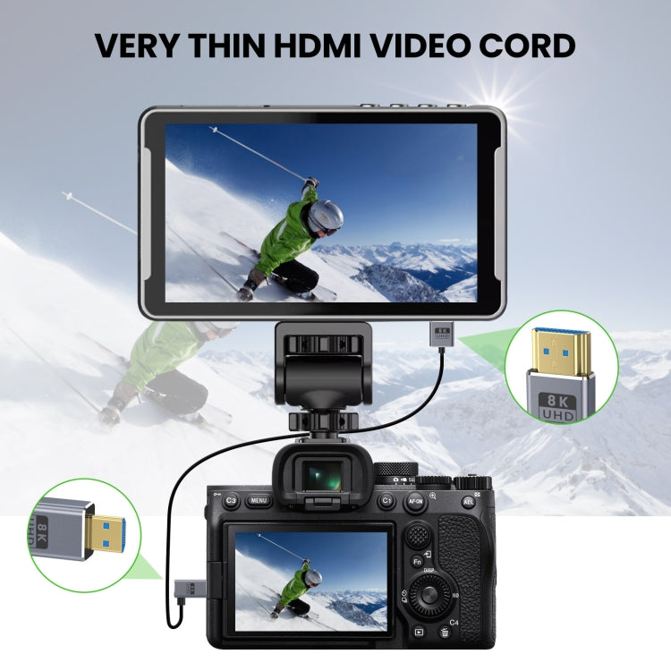 60cm Coaxial Micro HDMI to HDMI 8K UHD 48Gbps Video Connection Cable, Style:Straight Head by buy2fix