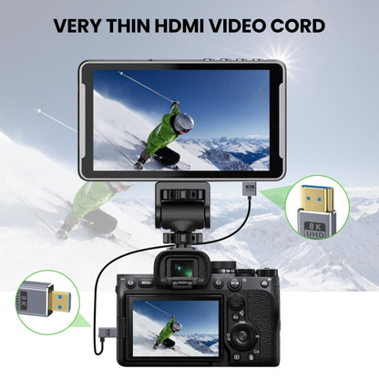 60cm Coaxial Micro HDMI to HDMI 8K UHD 48Gbps Video Connection Cable, Style:Straight Head by buy2fix