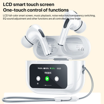 WEKOME WS-05 Chiscope Smart Color Screen Noise Reduction Wireless Bluetooth Earphones(White) - Bluetooth Earphone by WK | Online Shopping UK | buy2fix
