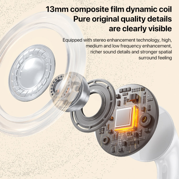 WEKOME WS-05 Chiscope Smart Color Screen Noise Reduction Wireless Bluetooth Earphones(White) - Bluetooth Earphone by WK | Online Shopping UK | buy2fix