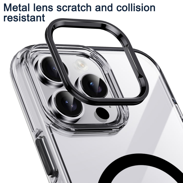 For iPhone 16 Airbag PC Hybrid TPU Magsafe Phone Case(Clear Blue) by buy2fix