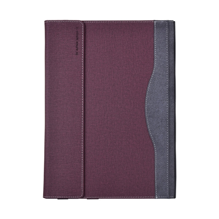 For MicroSoft Surface Laptop 7 13.8 inch Cloth Texture Laptop Leather Protective Case(Wine Red) by buy2fix