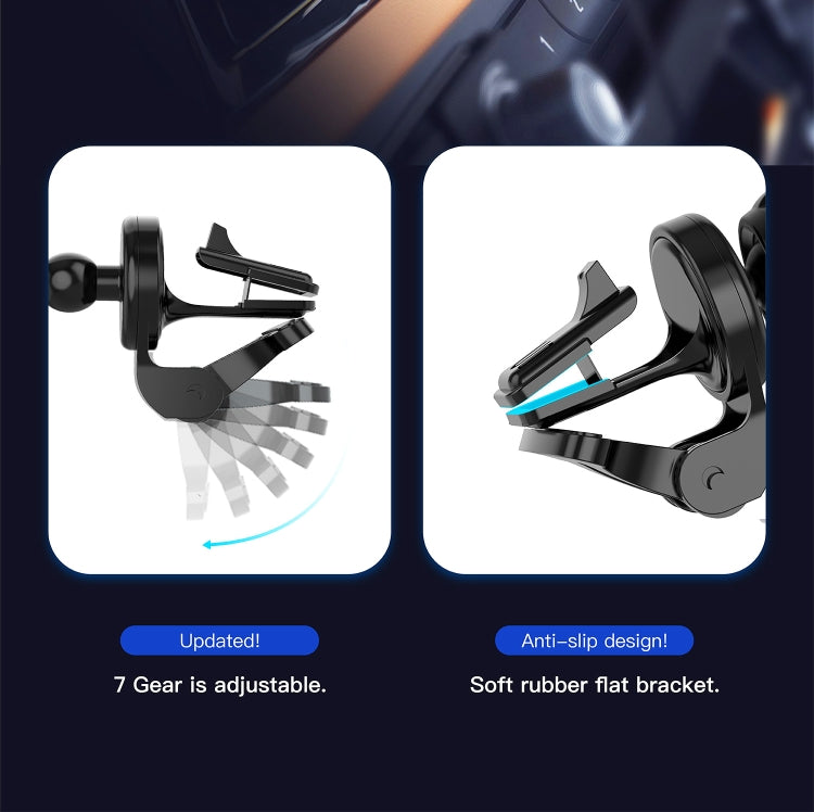 CW12 15W Max QI Standard Magnetic Wireless Charging Car Holder(Black) by buy2fix