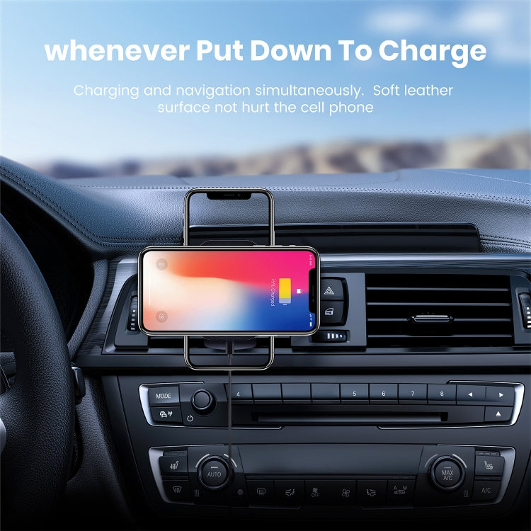 CW12 15W Max QI Standard Magnetic Wireless Charging Car Holder(Black) by buy2fix