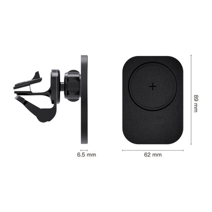 CW12 15W Max QI Standard Magnetic Wireless Charging Car Holder(Black) by buy2fix