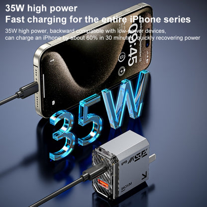 WK WP-U23 Pioneer Series 35W USB-C / Type-C, USB GaN Fast Charger, Plug Type:UK Plug(Tarnish) - USB Charger by WK | Online Shopping UK | buy2fix