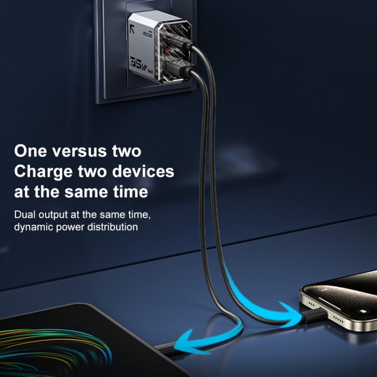 WK WP-U23 Pioneer Series 35W USB-C / Type-C, USB GaN Fast Charger, Plug Type:UK Plug(Tarnish) - USB Charger by WK | Online Shopping UK | buy2fix
