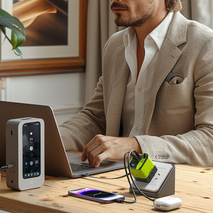 WK WP-U39 65W USB-C / Type-C, USB GaN Fast Charger with 80cm Type-C Cable, Plug Type:EU Plug(Yellow) - USB Charger by WK | Online Shopping UK | buy2fix