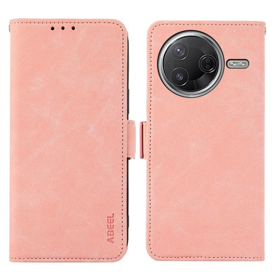 For Xiaomi Poco F7 Pro / F7 Ultra Global ABEEL Frosted Magnetic RFID Leather Phone Case(Pink)
