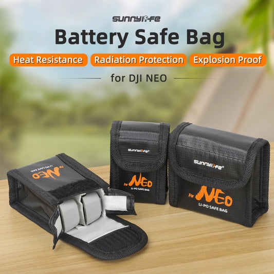 For DJI Neo Sunnylife Battery Explosion-proof Safe Bag Protective Li-Po Safe Bag(For 2pcs Batteries) - Cases & Bags by Sunnylife | Online Shopping UK | buy2fix