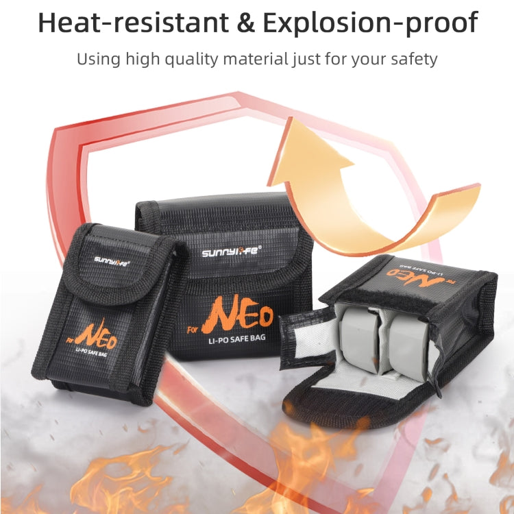 For DJI Neo Sunnylife Battery Explosion-proof Safe Bag Protective Li-Po Safe Bag(For 2pcs Batteries) - Cases & Bags by Sunnylife | Online Shopping UK | buy2fix