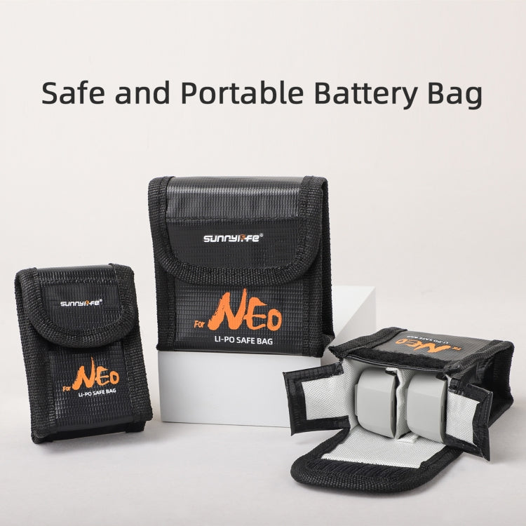 For DJI Neo Sunnylife Battery Explosion-proof Safe Bag Protective Li-Po Safe Bag(For 2pcs Batteries) - Cases & Bags by Sunnylife | Online Shopping UK | buy2fix