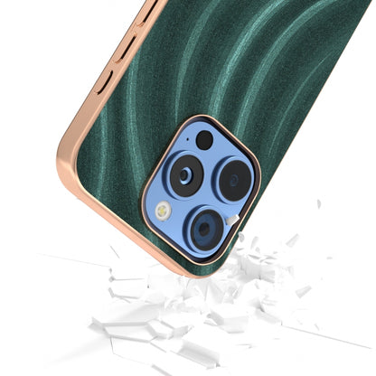 For iPhone 16 Pro Max Nano Electroplating Galactic Pattern Protective Phone Case(Green) by buy2fix