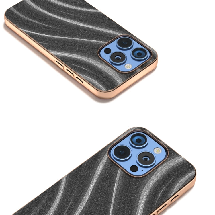 For iPhone 16 Pro Nano Electroplating Galactic Pattern Protective Phone Case(Grey) by buy2fix