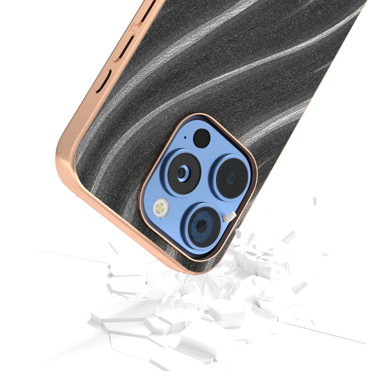 For iPhone 16 Pro Nano Electroplating Galactic Pattern Protective Phone Case(Grey) by buy2fix