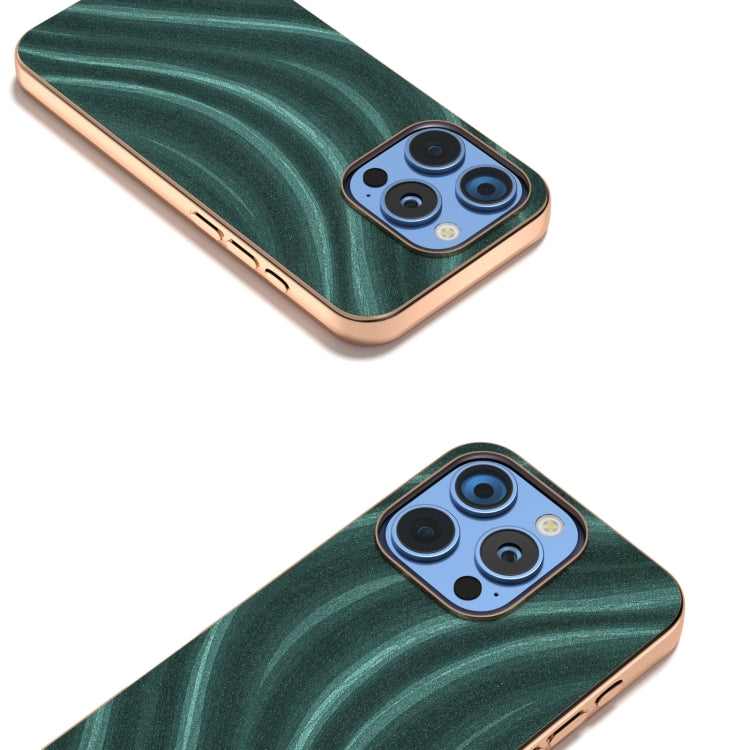 For iPhone 16 Pro Nano Electroplating Galactic Pattern Protective Phone Case(Green) by buy2fix