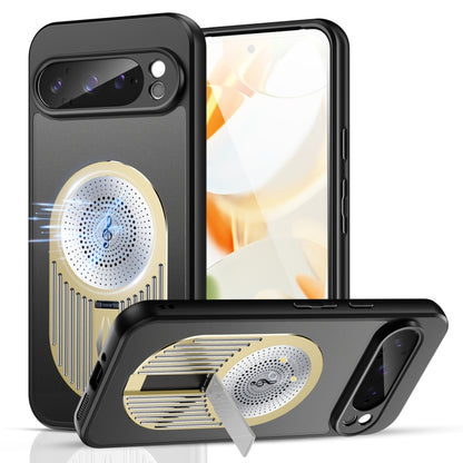 For Google Pixel 9 Pro XL Heat Dissipation Aromatherapy MagSafe Holder Phone Case(Gold) - Google Cases by buy2fix | Online Shopping UK | buy2fix