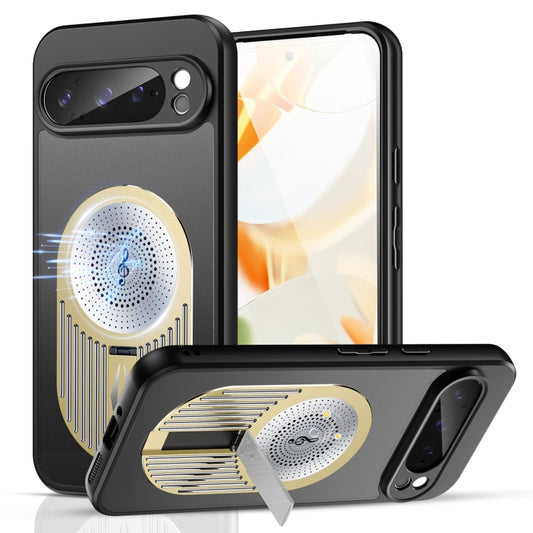 For Google Pixel 9 Pro XL Heat Dissipation Aromatherapy MagSafe Holder Phone Case(Gold) - Google Cases by buy2fix | Online Shopping UK | buy2fix
