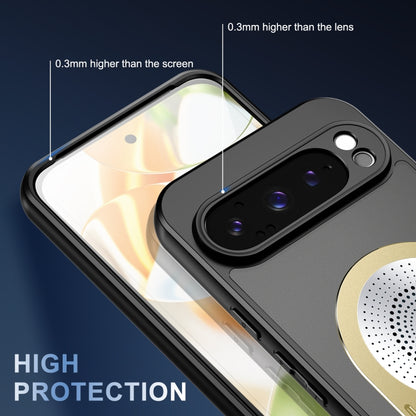 For Google Pixel 9 Pro XL Heat Dissipation Aromatherapy MagSafe Holder Phone Case(Gold) - Google Cases by buy2fix | Online Shopping UK | buy2fix