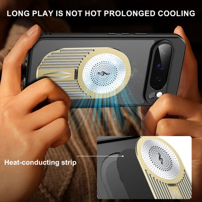 For Google Pixel 9 Pro XL Heat Dissipation Aromatherapy MagSafe Holder Phone Case(Gold) - Google Cases by buy2fix | Online Shopping UK | buy2fix