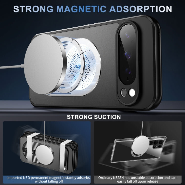 For Google Pixel 9 Pro XL Heat Dissipation Aromatherapy MagSafe Holder Phone Case(Silver) by buy2fix